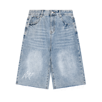 THE NIGHTMARE - Vintage Wide Leg Denim Shorts