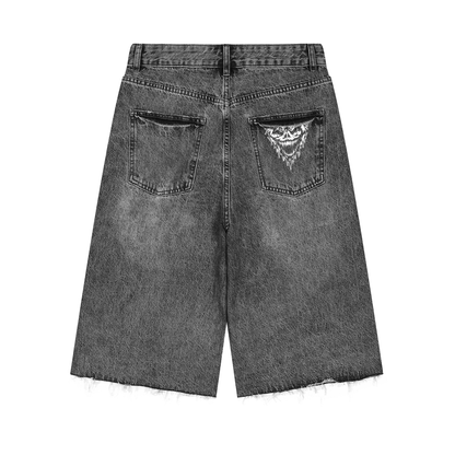 THE NIGHTMARE - Vintage Wide Leg Denim Shorts