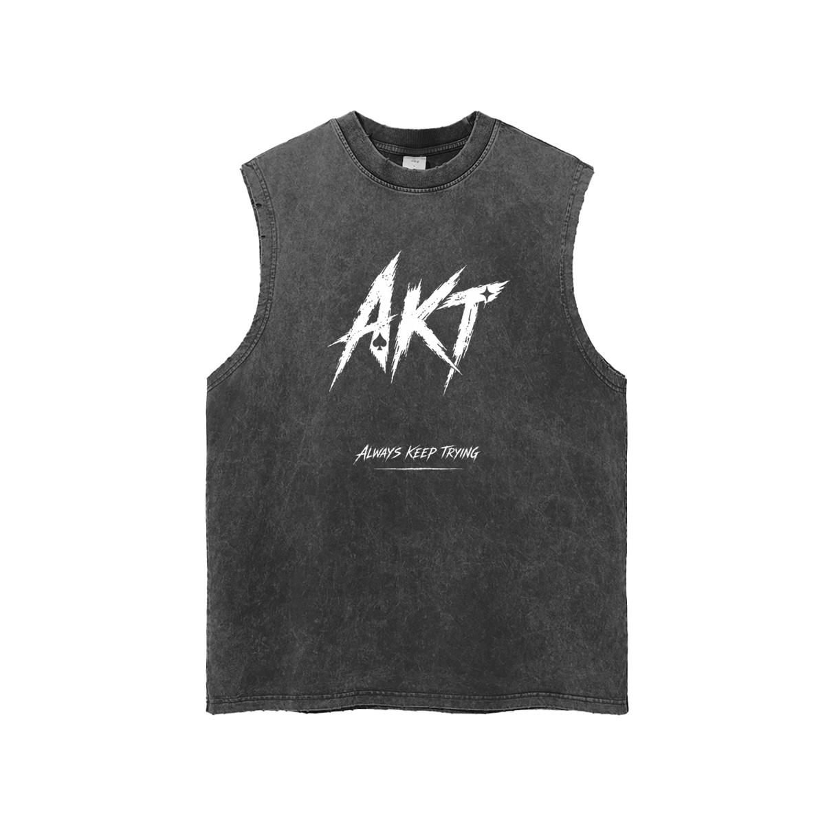 CLASSIQUE - Washed Frayed Hem Tank Top