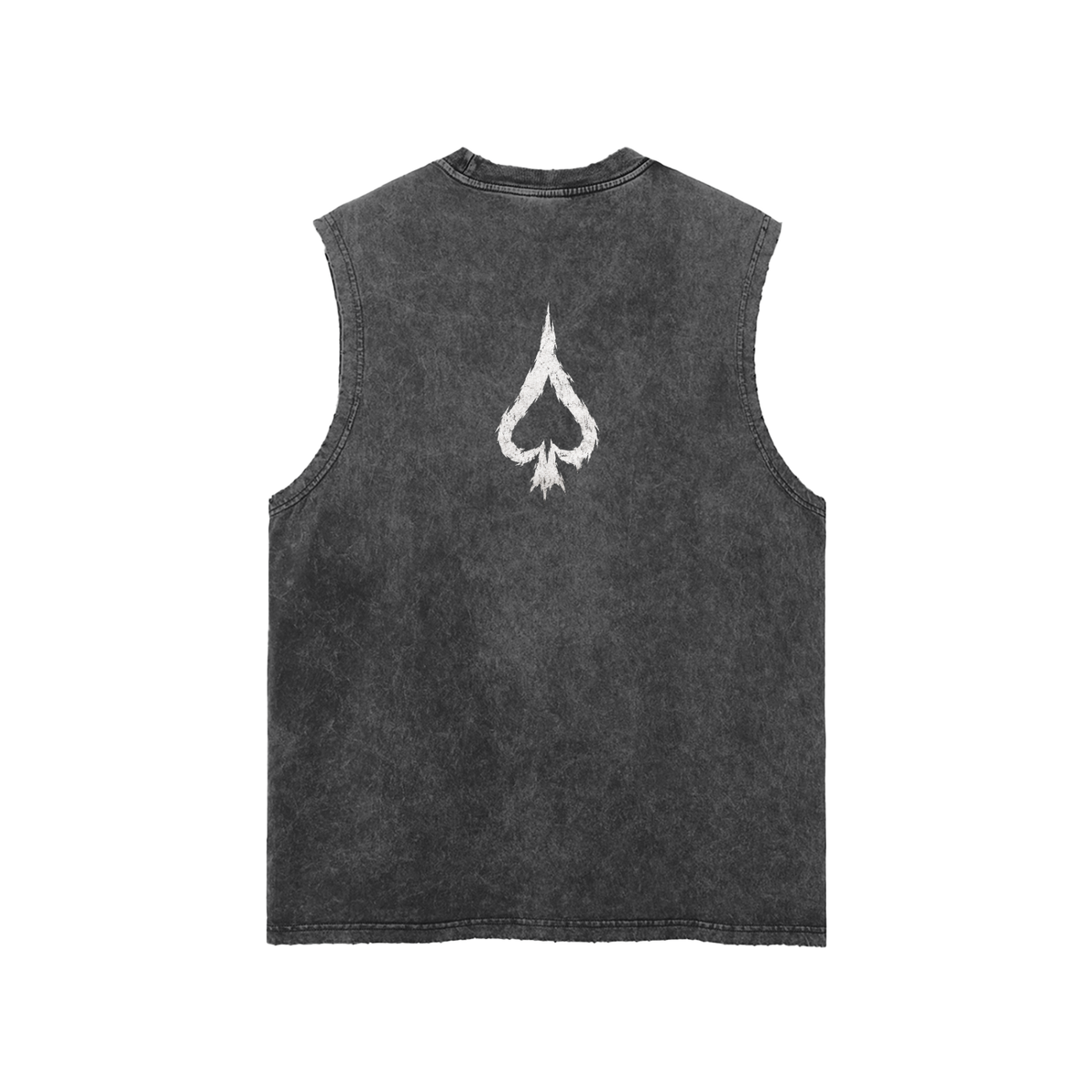 CLASSIQUE - Washed Frayed Hem Tank Top